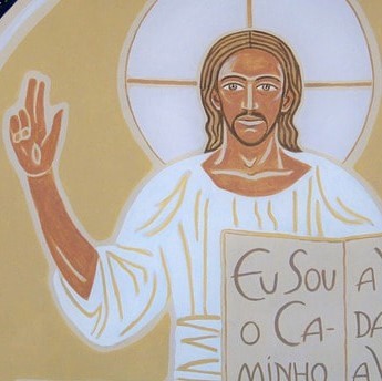 Wandgemälde von Chr. Mayr in der Kirche Unsere liebe Frau von Fátima, Diözese Barreiras, Brasilien