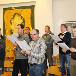 Die Männer bei ihrem Hirtenchor!